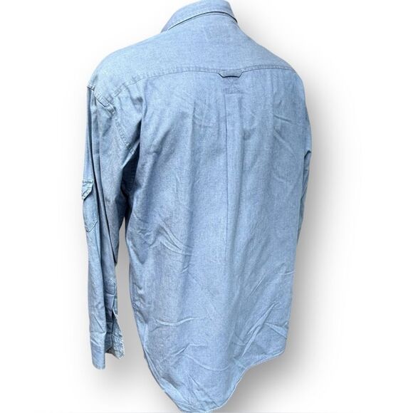 Vintage Pendleton Blue Cotton Work Shirt RN 29685 Men's size Large L - Picture 3 of 11